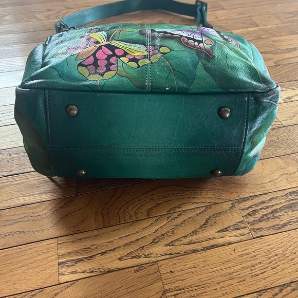 Anuschka Women's Genuine Leather Large Hobo Handbag -FREE SHIPPING - Picture 8 of 11